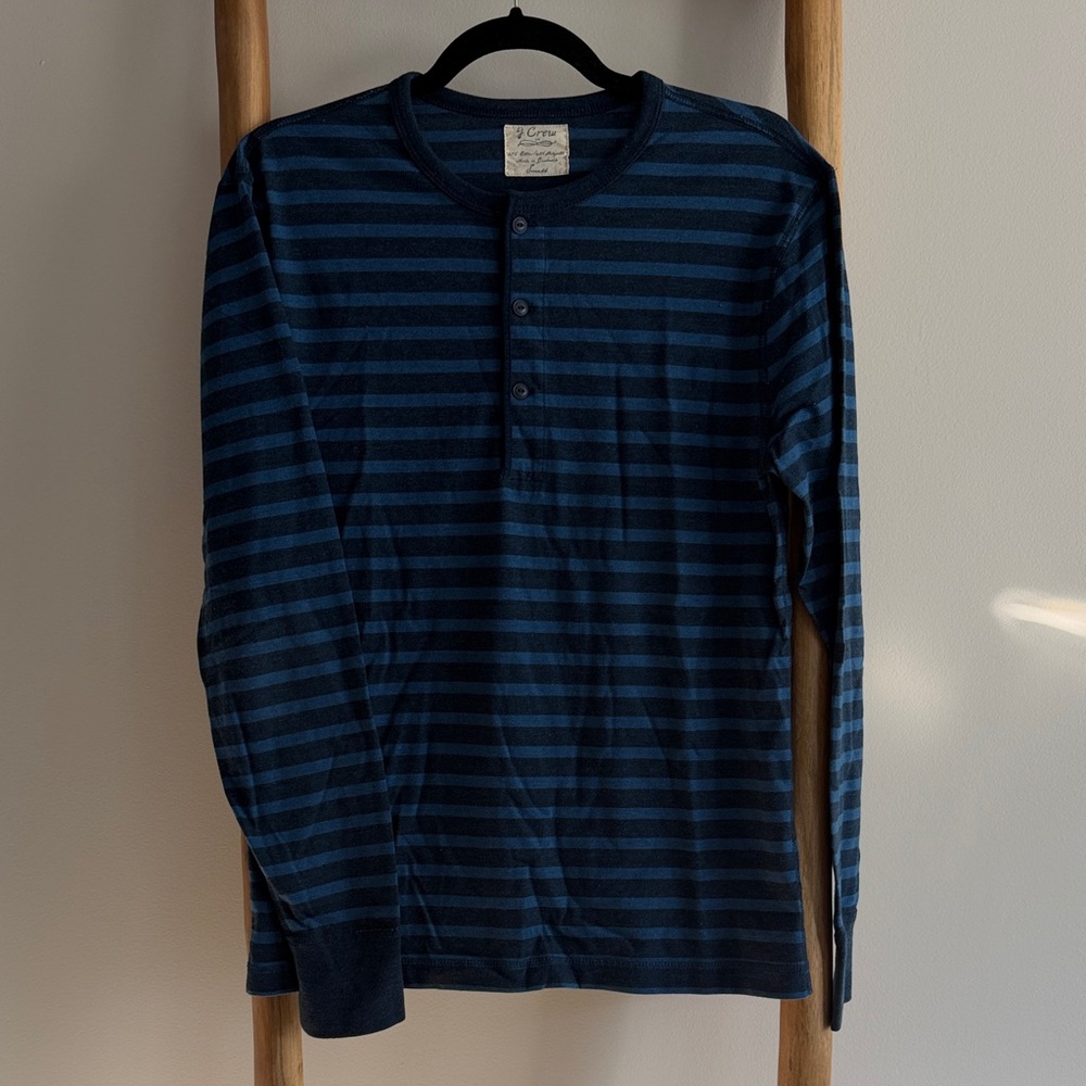 J. Crew Striped Long Sleeve Henley